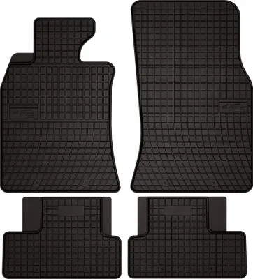 Produktbild von Gummifußmatten passend für Mini Cooper R56 (Schrägheck, Bj. 2006-2013) –  schwarz, passgenau, mit Befestigungen set 4 Stk. - Gummi-Automatten