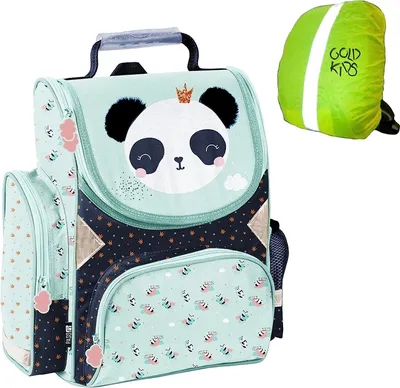 Produktbild von Panda Schulrucksack Schulranzen ergonomischer Ranzen Tornister Rucksack Schultasche Mädchen inkl. Regenschutz