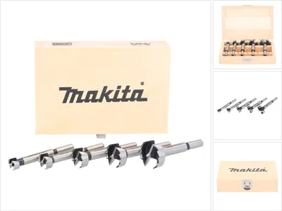 Image de Makita D-47363 Set d'embouts forstner 15 - 35 mm 5 pcs. Queue ronde pour le bois