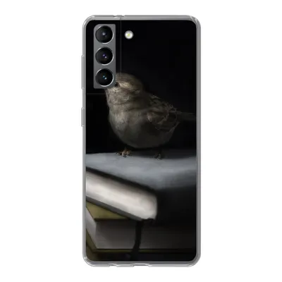 Produktbild von MuchoWow® Handyhülle Schutzhülle Hülle für Samsung Galaxy S21 Vogel - Bücher - Porträt Silikon Softcase Handy Hülle - Softcase