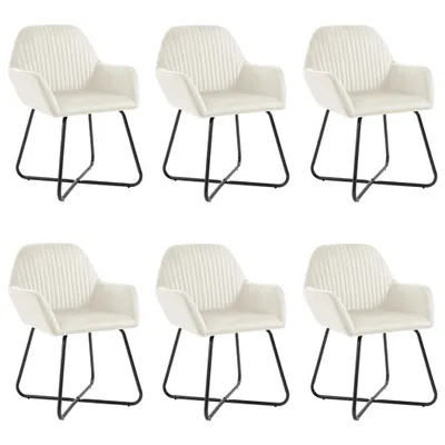 Produktbild von Esszimmerstühle 6 Stk. Creme Samt