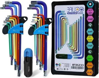 Immagine prodotto di Set di 18 cacciaviti Torx, 15-10 mm, T10-T50, acciaio Cr-V