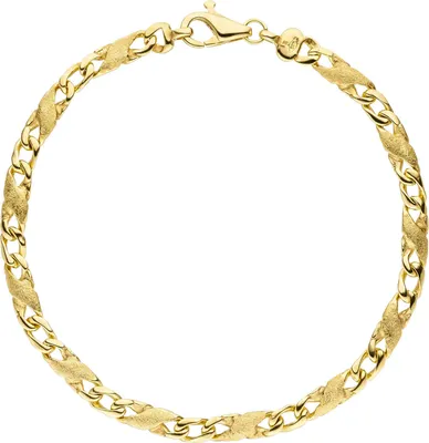 Produktbild von 4,4mm Armband Goldarmband X-Panzerkette aus 585 Gold Gelbgold, teilmatt, 21cm