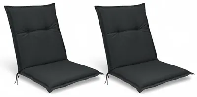 Immagine prodotto di Beautissu Set di 2 cuscini per schienale basso Base NL, 100x50 cm, grafite