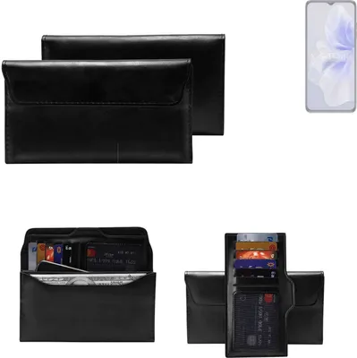 Produktbild von K-S-Trade Handy Hülle kompatibel mit Oukitel C38 Schutz Hülle Tasche Schutz Case Handytasche Kunstleder schwarz, 1x