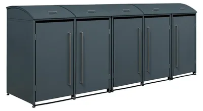 Produktbild von Westmann Metall Mülltonnenbox Moderna 5 5x240 L Anthrazit 83x350x135 cm