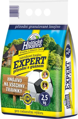Obrázek produktu pro Hnojivo HOŠTICKÉ EXPERT přírodní na trávník s guánem 2,5kg