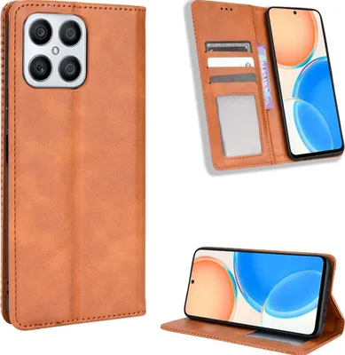 Produktbild von Mobigear Sensation  HONOR X8 Hülle Klapphülle Geldbörse - Braun