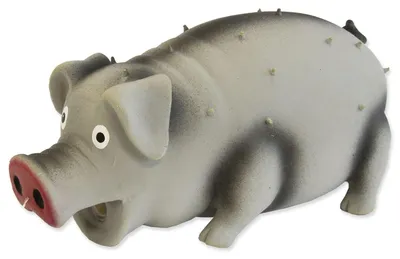 Image de Jouet CHIEN FANTASY Cochon en latex grognant mélange de couleurs 15 cm 1 pcs