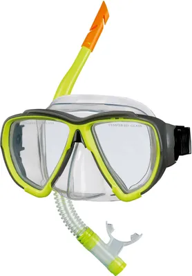 Produktbild von BECO Schnorchel-Set Tauchermaske Taucherbrille Porto gelb