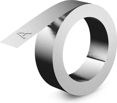 Produktbild von DYMO Metallprägeband RHINO 31000, 12 mm weiß auf silber