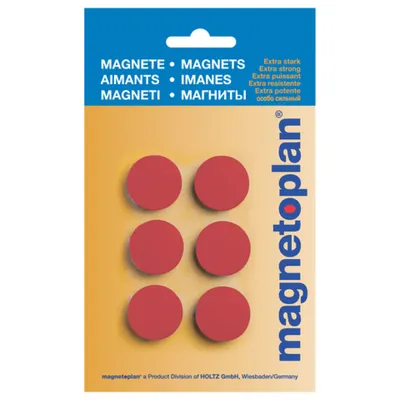 Produktbild von Discofix Hobby geblistert rot 25mm 6St