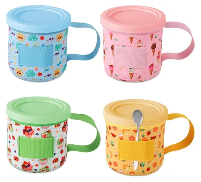 Imagen del producto de Solidchoice - Juego de 4 fundas de neopreno para cubitos de hielo, compatibles con Ninja Creami de 16 oz