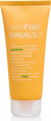 Zdjęcie produktu dla Ziaja Kokos Pomarańcza Nawilżający i świeży szampon do każdego rodzaju włosów, 200 ml