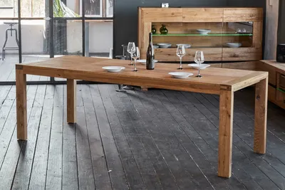 Produktbild von KAWOLA Esstisch LIAN Ausziehbar Eiche massiv (L/B/H) 180-230x90x76cm