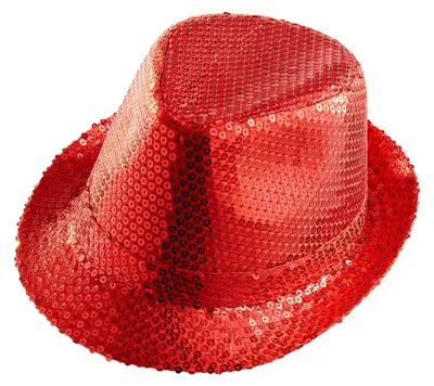 Obrázek produktu pro Klobouk s flitry, model Fedora, červený