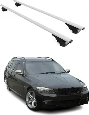 Produktbild von Dachträger Grundtäger für BMW 3er E91 Touring 2004-2012 75kg Metall Silber 2 tlg