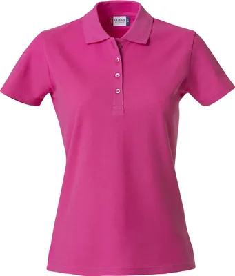 Produktbild von Damen Basic Polohemd aus 100% Baumwolle, 190 g/m², mit Seitenschlitzen und 4 Knöpfen