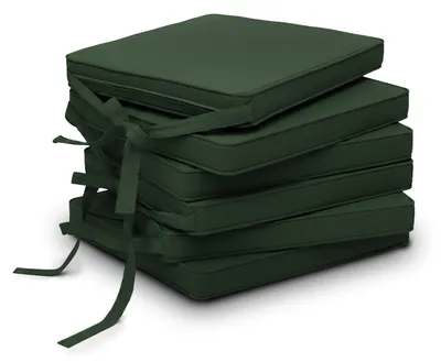 Produktbild von Beautissu 6er Set Loft SK Stuhlkissen Dunkelgrün, 45x40x5cm