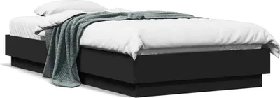 Produktbild von vidaXL Bettgestell Schwarz 90x190 cm Holzwerkstoff