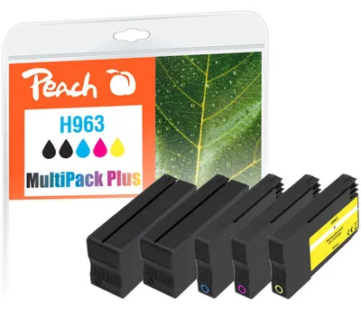 Produktbild von Peach PI300-999, Standardertrag, Schwarz, Cyan, Magenta, Gelb, 30 ml, 14 ml, 5 Stück(e), Multipack