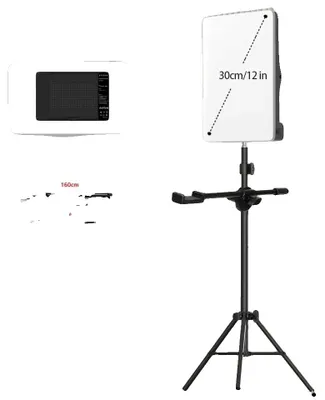 Immagine prodotto di Lampada video a LED, con supporto per stativo regolabile, illuminazione a doppio colore e supporto per telefono