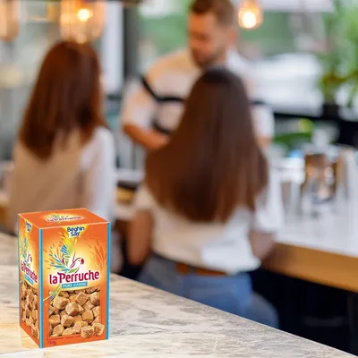 Obrázok produktu pre Prírodný hnedý cukor v kockách od La Perruche - prémiová kvalita 750 gramov