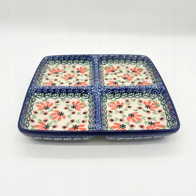 Produktbild von Servierplatte Bunzlauer Keramik Servierschale Handgemachte Keramikplatte 25x25 cm