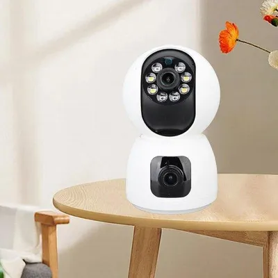 Zdjęcie produktu dla Kamera HD z dwoma obiektywami, 2 MP, 1080p, do wideorozmów – z funkcją nagrywania – bezprzewodowa.