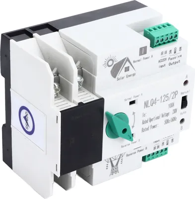 Obrázek produktu pro Přepínač duálního napájení s rychlým automatickým přepínáním 230V AC 100A pro domácí továrnu