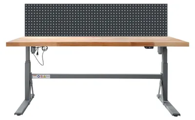 Produktbild von ADB Werkbank staubgrau 70,0 - 117,0 x 20,0 x 75,0 cm