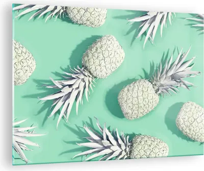 Produktbild von Bilder auf glas - Ananas Obst Saft - 70x50cm - Glasbilder - Wandbilder - Kunstdruck - zum Aufhängen bereit - Wanddekoration aus Glas - Glas Bilder - Wandbild auf Glas - Einteilig - GAA70x50-4040