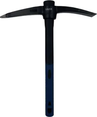 Produktbild von MMXX Mini-Kreuzhacke mit Fiberglasstiel 38 cm, Kohlenstoffstahl, geschmiedete Hacke