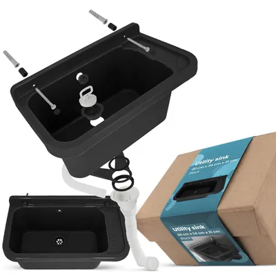 Produktbild von Kommerzielles Waschbecken mit Ablagefläche für Garten und Garage