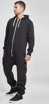 Image de Urban Classics TB277 | Sweat Jumpsuit XS/S à 3XL/4XL - Couleur : blk/wht - Taille : M/L