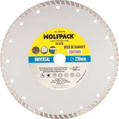 Immagine prodotto di Disco diamantato continuo Wolfpack 230 mm.