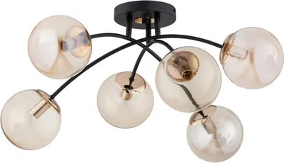 Zdjęcie produktu dla Lampa sufitowa nowoczesna glamour szklane kule BLASKO 6xE14 10W ALF63253 Alfa