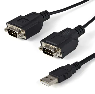 Immagine prodotto di StarTech.com Cavo adattatore RS-232 USB FTDI a seriale 2 porta, con interfaccia COM