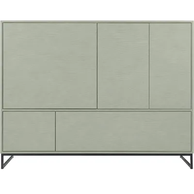 Produktbild von BEAUTYSOFA | Kommode GIANA 160x45x120 cm – Moderne Türkommode mit 5 Schränken, stilvolle Kombikommode in Eukalyptus