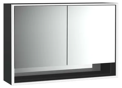 Immagine prodotto di emco loft Armoire de toilette avec éclairage avec compartiment inférieur, 1200 mm, 2 portes, modèle apparent, 979813518, 979813518