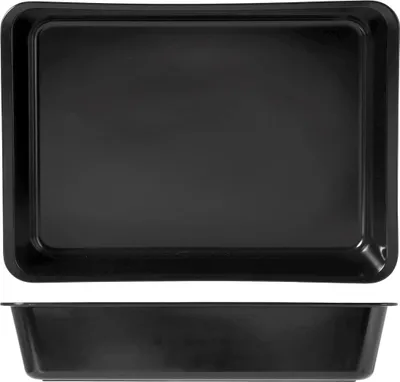 Produktbild von H&H Melamin Tablett mit Rand 35x25x8 Schwarz Küchenbehälter