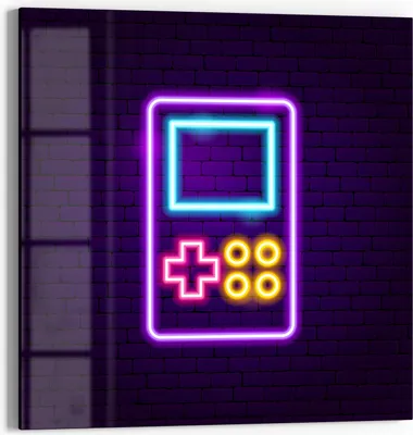 Produktbild von DEQORI Glasbild Echtglas 50x50 cm 'Retro Spielglanz' Wandbild Bild modern Deko