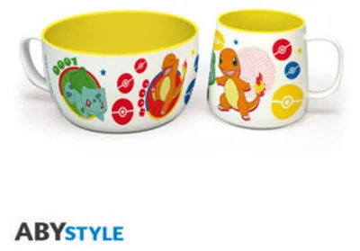 Produktbild von POKEMON - Breakfast Set Mug + Bowl - Pikachu & Kanto Starters