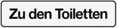 Produktbild von Klebeschild Zu den Toiletten" 200x48 mm"