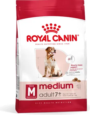Zdjęcie produktu dla Royal Canin Medium Adult 7+, Senior, Średnie (11 - 25 kg), Drób, Ryż, 15 kg