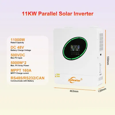 Produktbild von Solar Hybrid Wechselrichter - 11kW 48V Off-Grid - MPPT 160A 500V PV - Reine Sinuswelle 220-240V - Parallelfähig - WLAN Überwachung