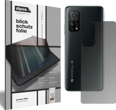 Produktbild von Xiaomi Mi 10T Pro Rückseite Blickschutzfolie matt Schutzfolie Folie Display