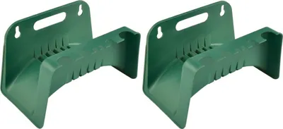Produktbild von 2x Schlauchhalter grün Wandschlauchhalter Gartenschlauchhalter Schlauchhalterung