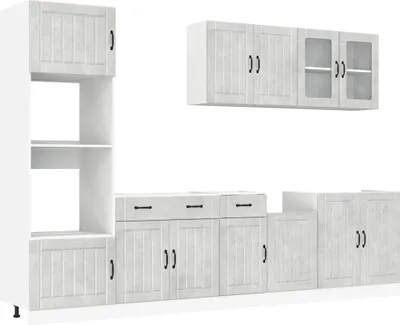 Produktbild von 7-tlg. Küchenschrank-Set Lucca Betongrau Holzwerkstoff
