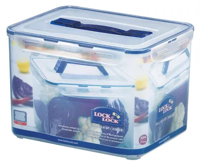 Zdjęcie produktu dla Pojemnik na żywność - 10 l - 29,5 x 23 x 20,3 cm - Szczelny z uchwytem